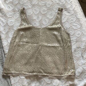 Velvet by Graham & Spencer Beige/Taupe Sequin Top